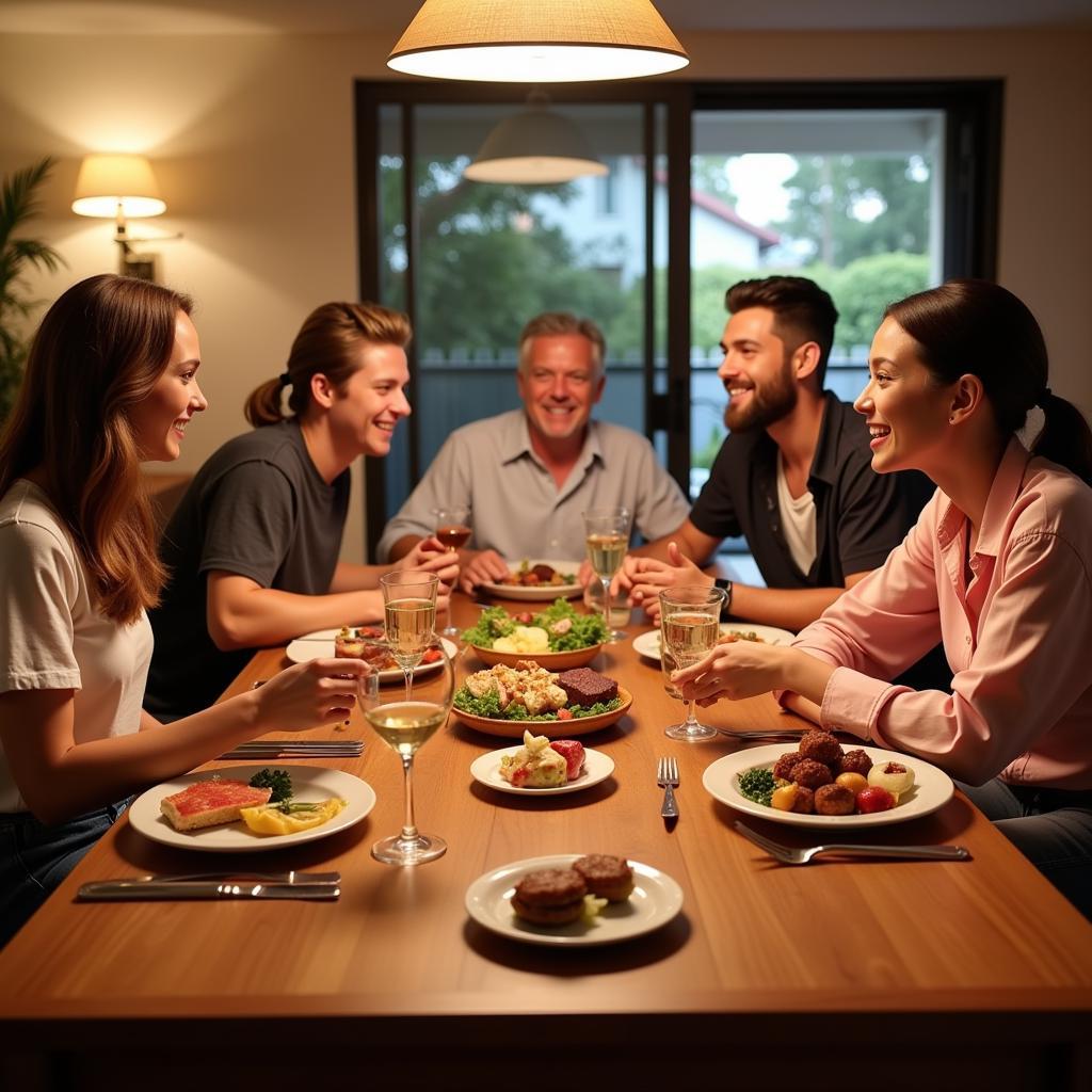 Family Dinner at a Gold Coast Homestay