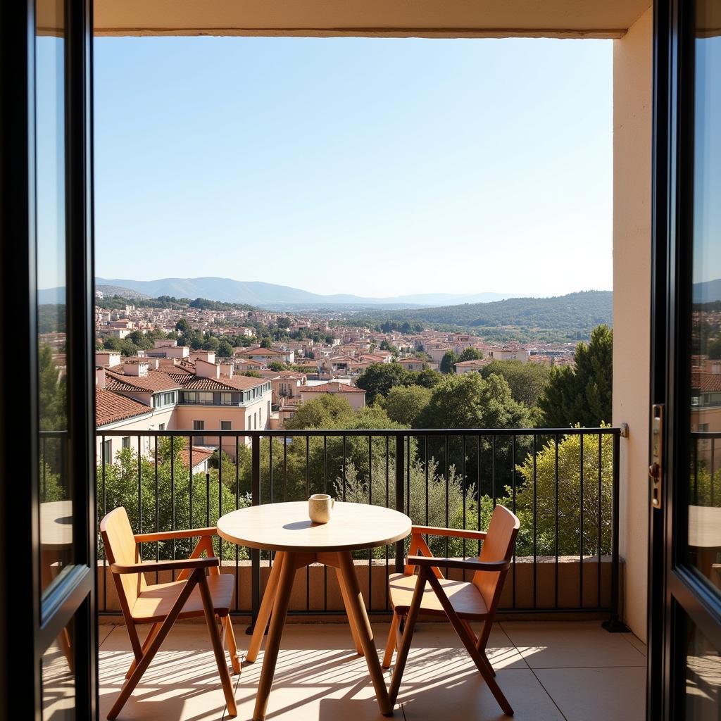 Scenic View from a Greenhill Apartment Homestay Balcony