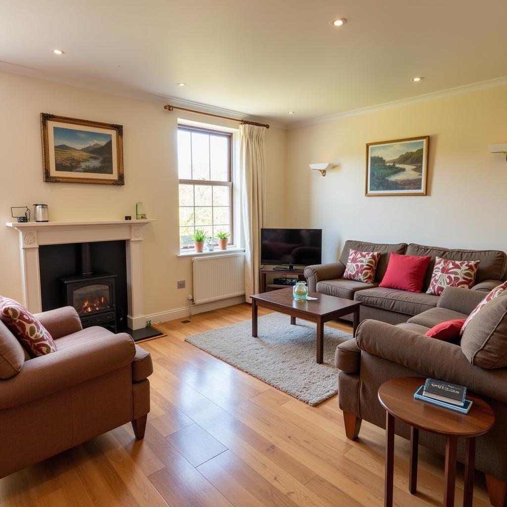 Cozy living room in a Greytown homestay