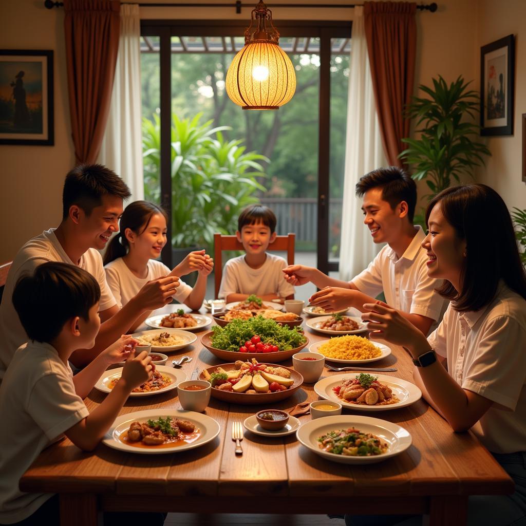 Family Meal at a Gua Musang Homestay