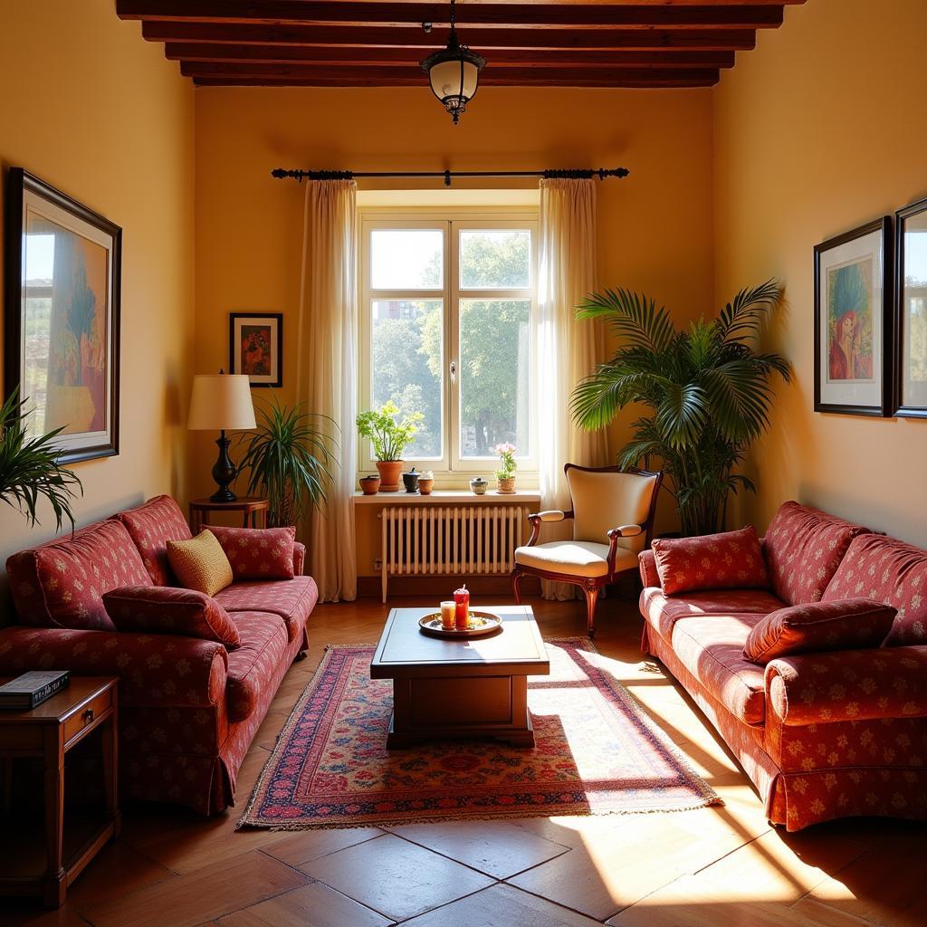 Cozy Living Room at Gym Ravi Homestay