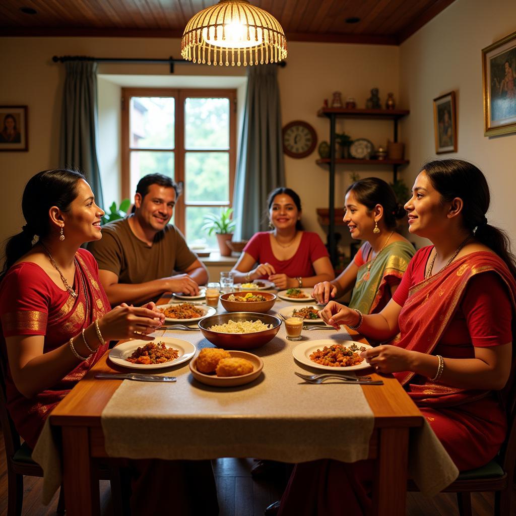 Hampi Homestay Family Dinner