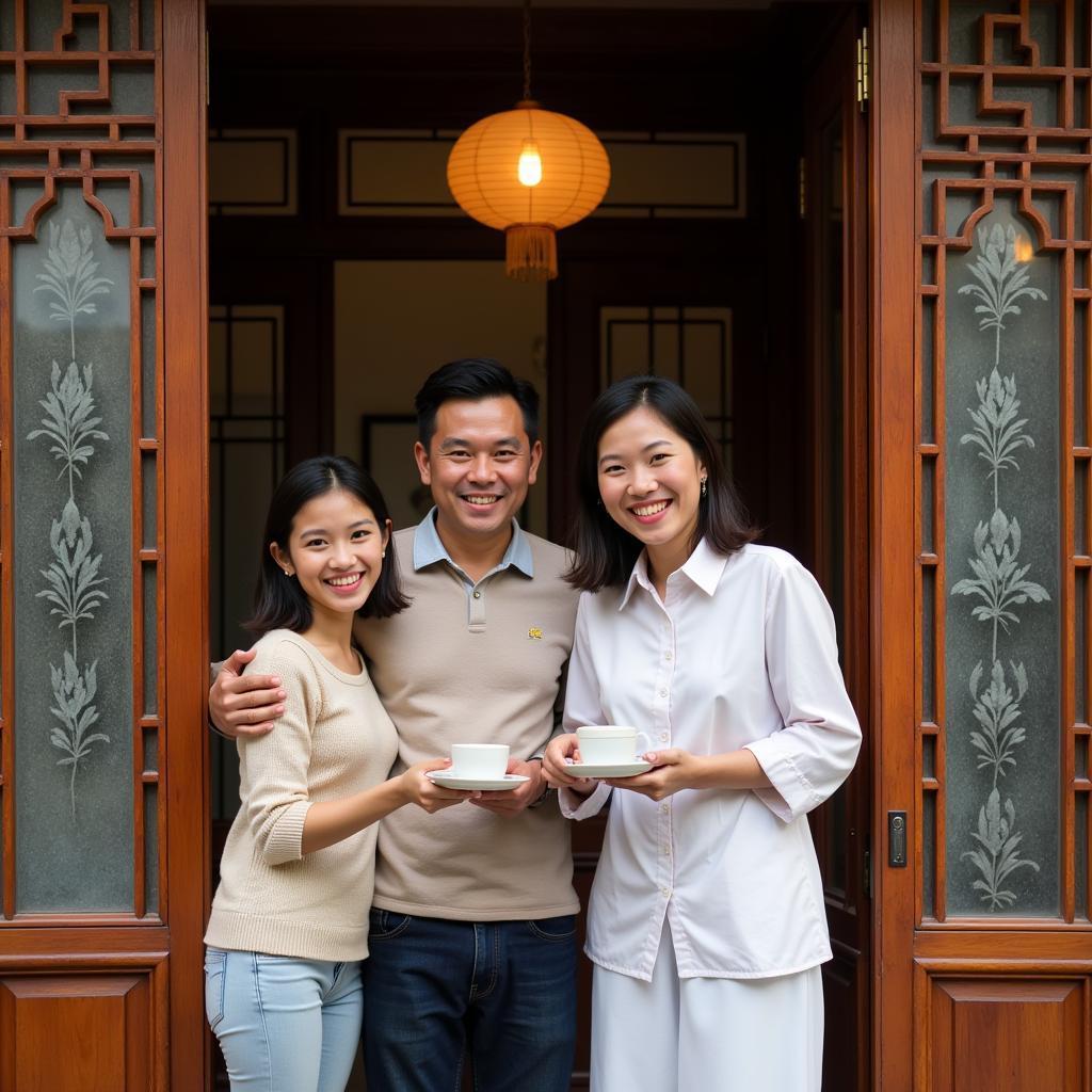 Warm welcome at Hanoi family homestay