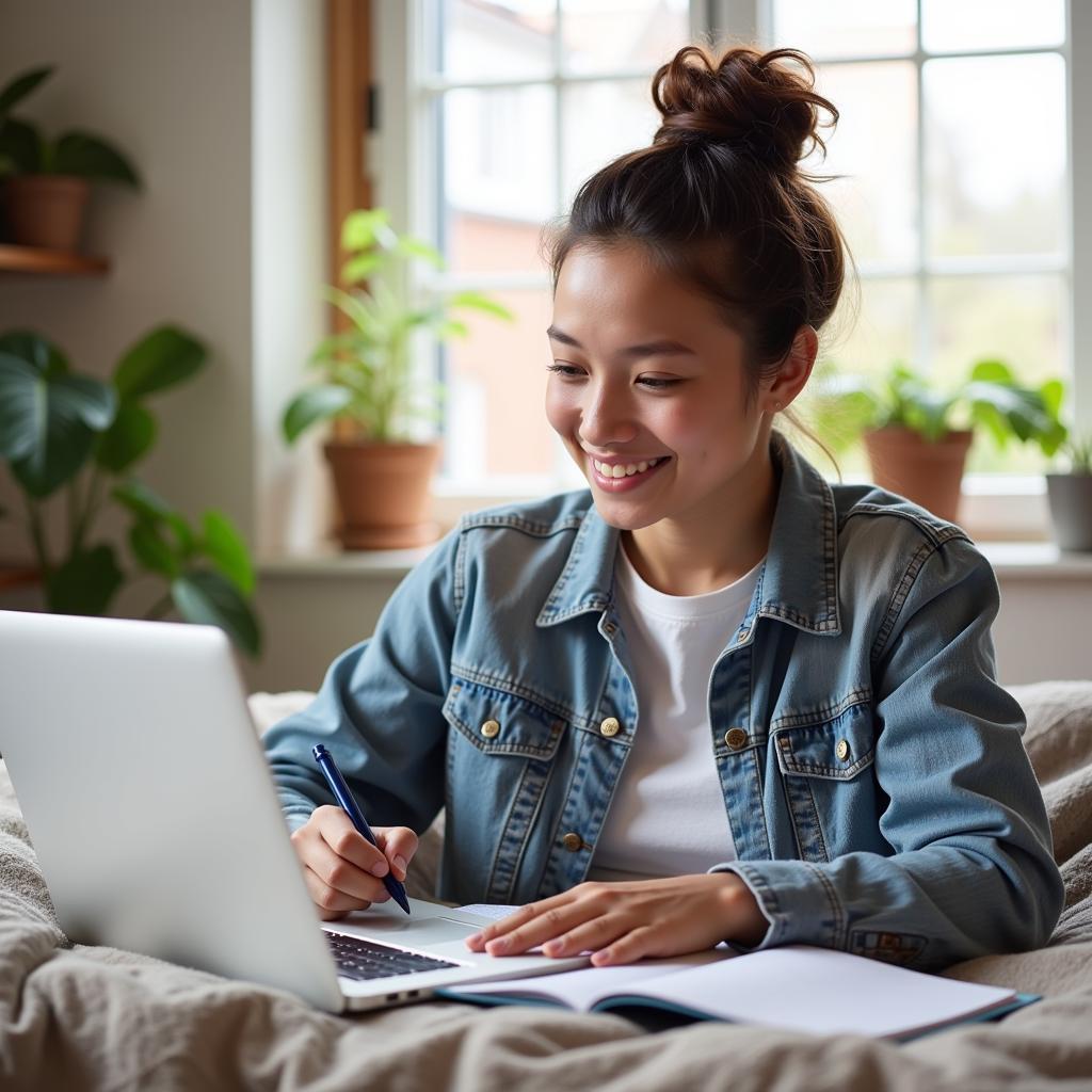 Happy Homestay Student Studying in Canada