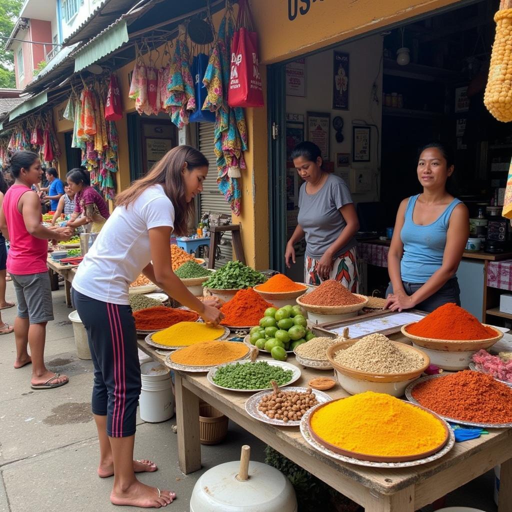 Havelock Island Homestay: Exploring the local market near a homestay.