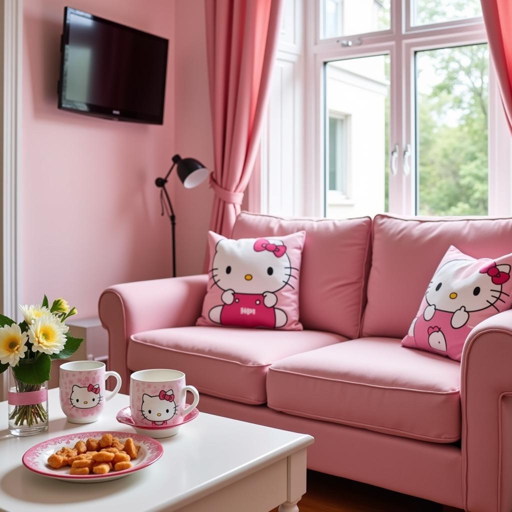 Hello Kitty Themed Living Room in Ipoh Homestay