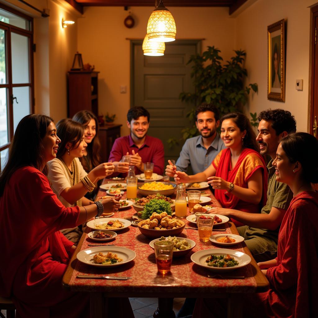 Enjoying a Traditional Rajasthani Dinner with a Host Family in Jaipur