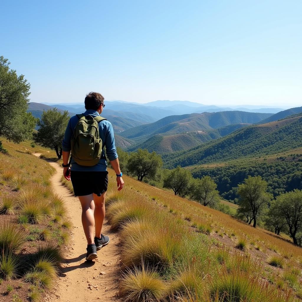 Hiking in the picturesque Spanish countryside