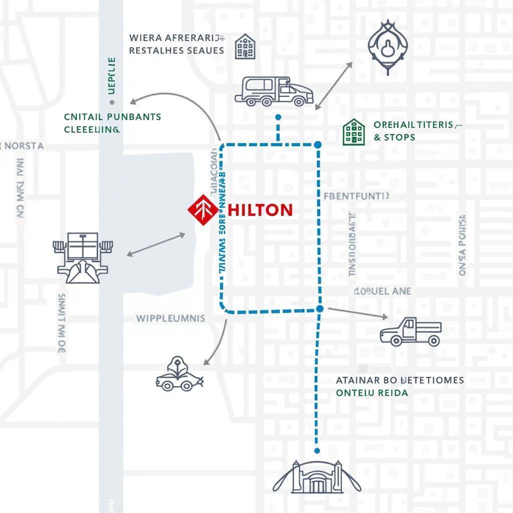 Hilton Cleveland and Nearby Homestay Map