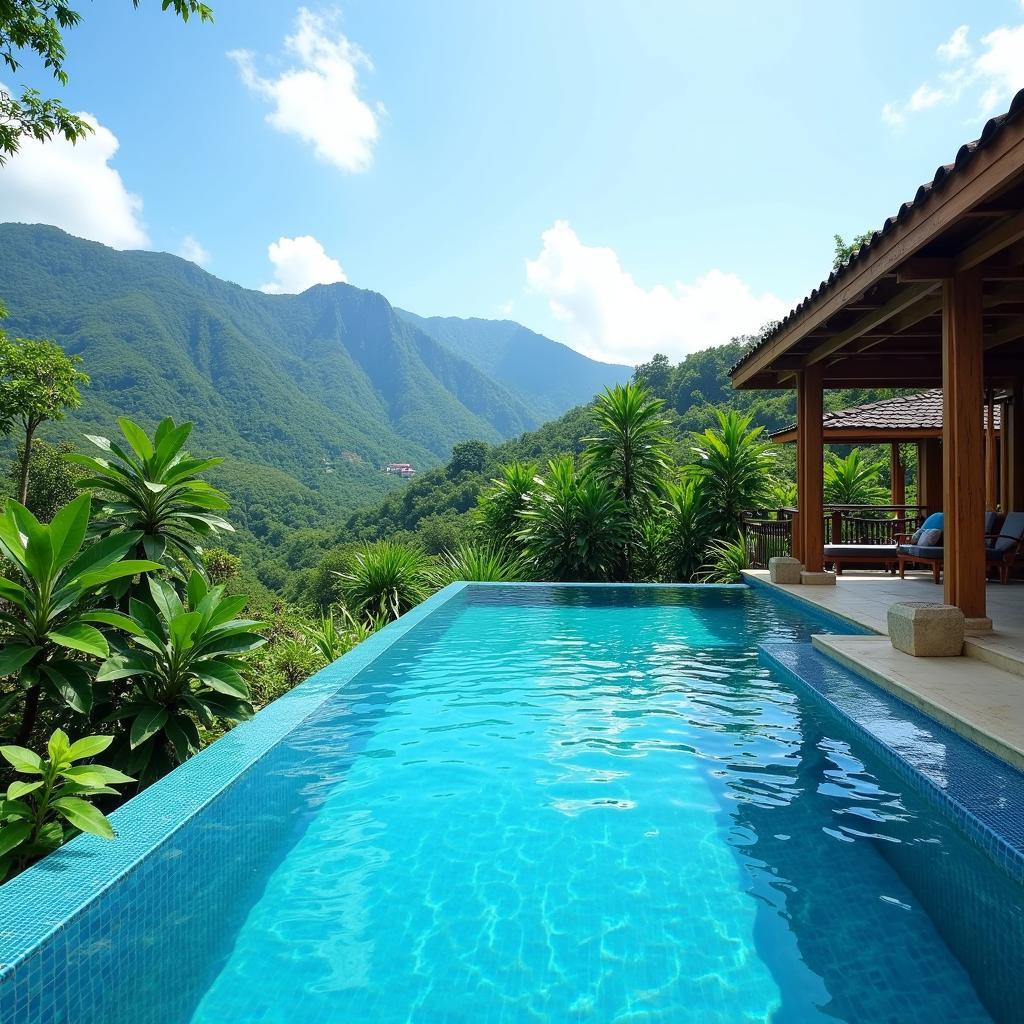 Homestay in Batu Malang with a Stunning Pool View