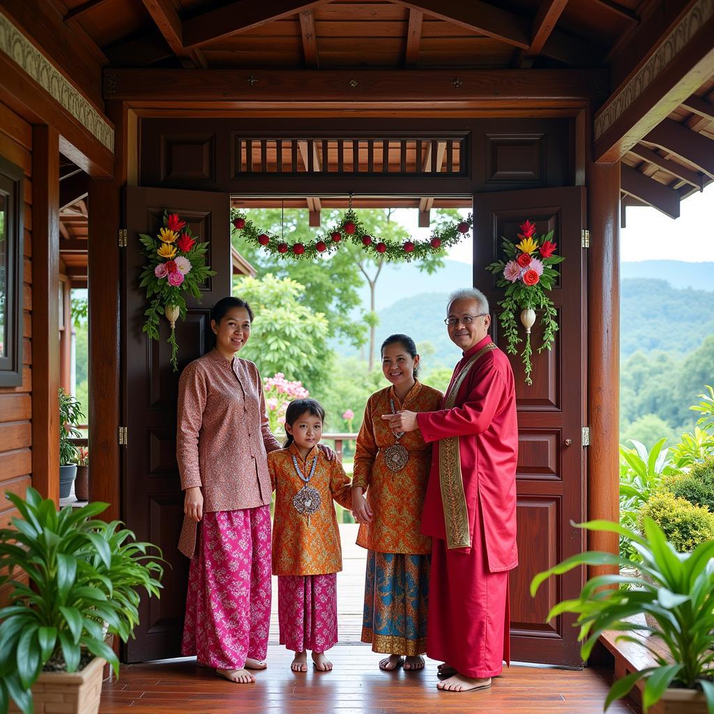 Welcoming Family at Dusun Tua Homestay