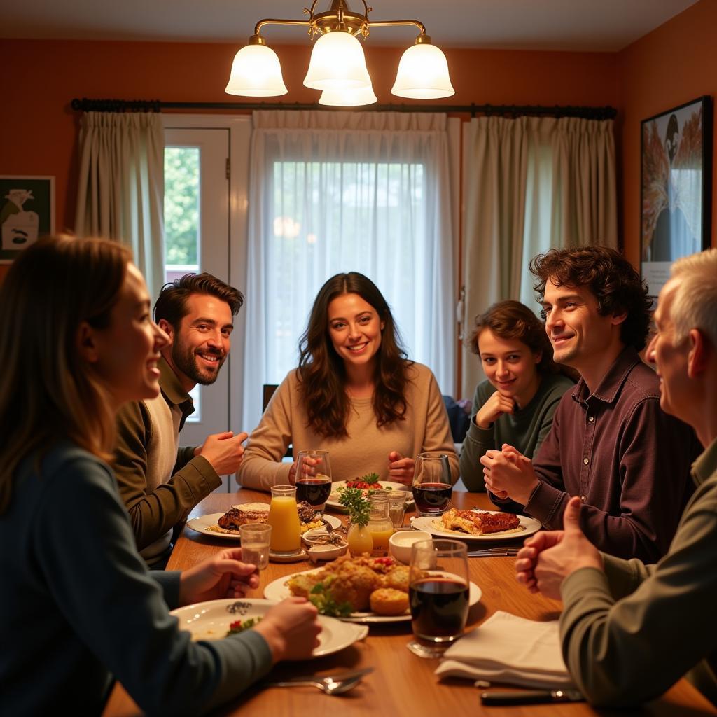 Family Dinner in a Homestay