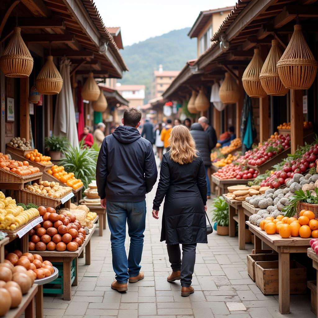 Exploring a local market with a homestay host in Ilihan