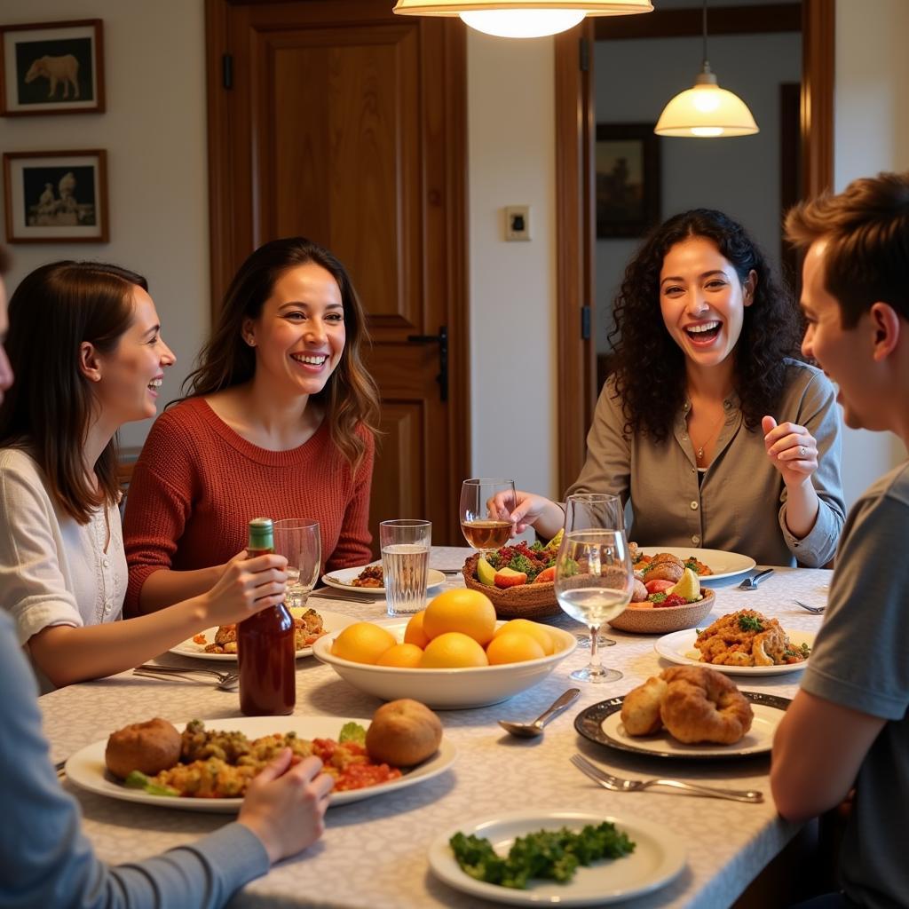 Spanish Family in Homestay