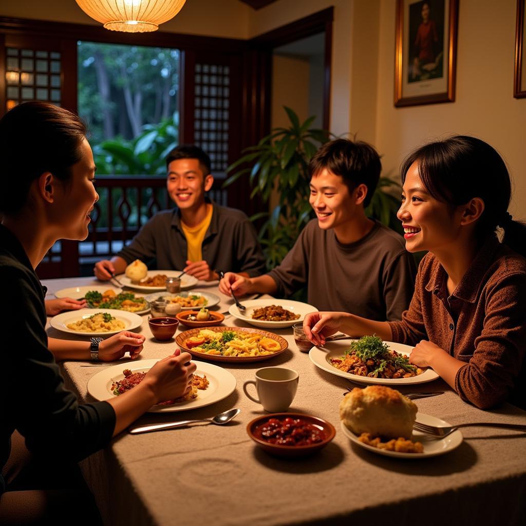 Family Dinner at a Madiun Homestay