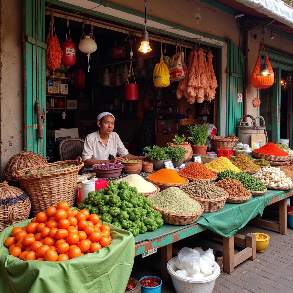 Exploring the local market near a homestay in Malioboro, Jogja