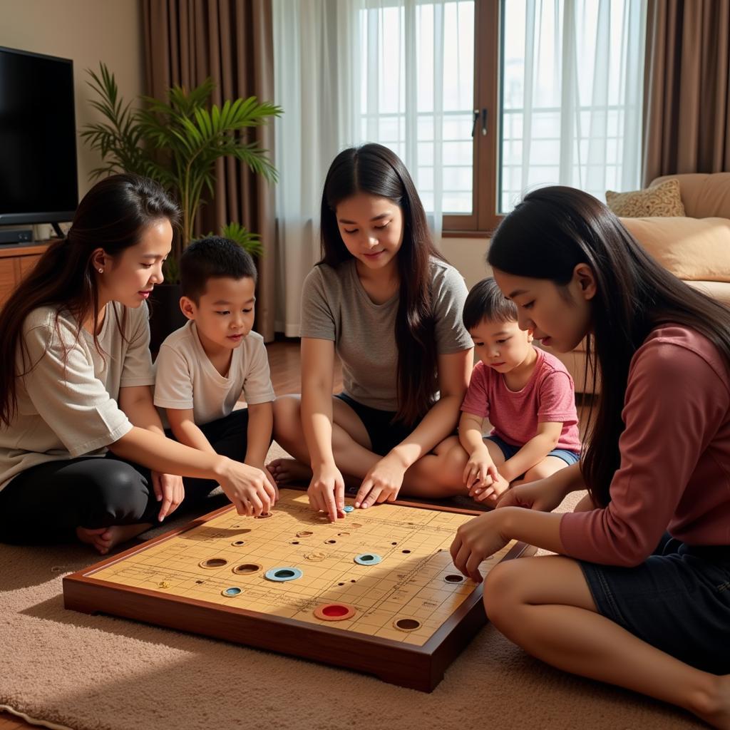 Engaging in family activities during a homestay in Meru Kapar