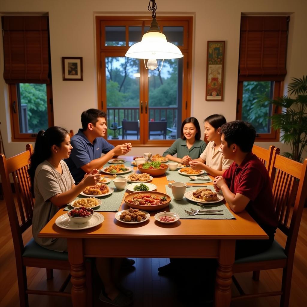 Family Dinner at a Homestay near Dewan Seri Negeri