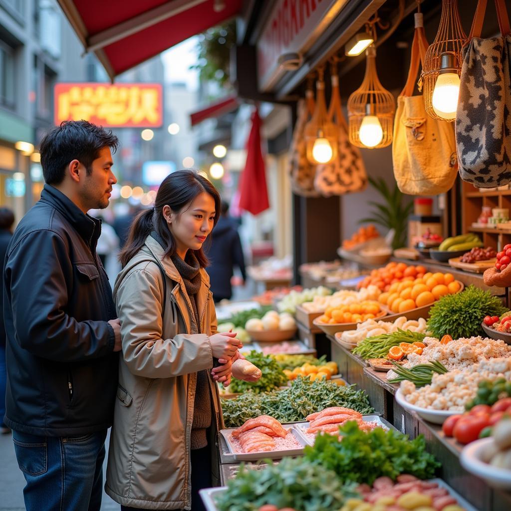 Visiting a Local Market Near Tokyo During Homestay