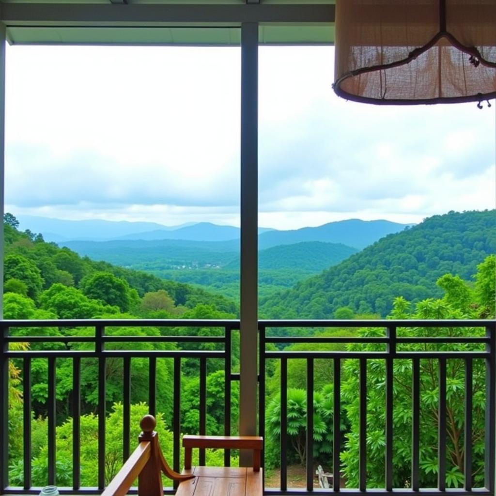 Scenic view from a homestay in Sagar Shimoga