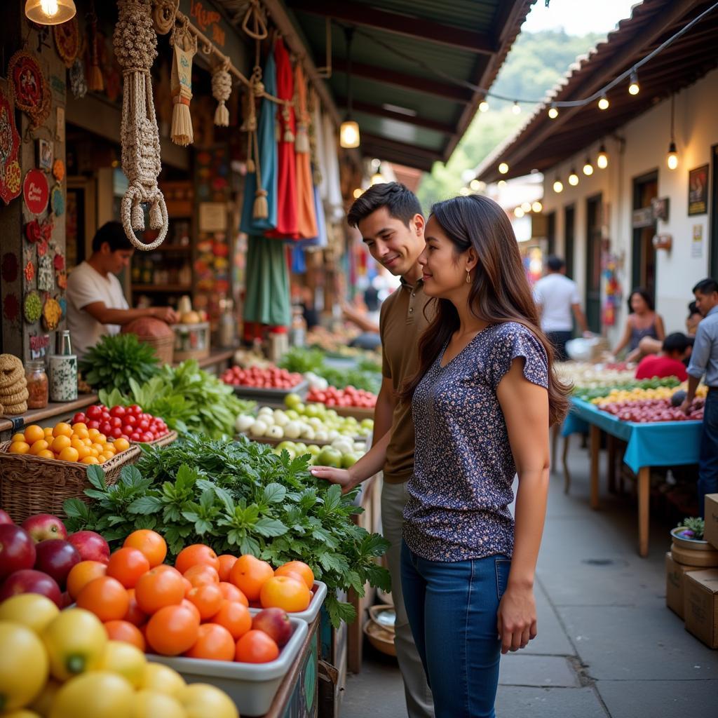 Exploring a local market with a homestay host in San Jose