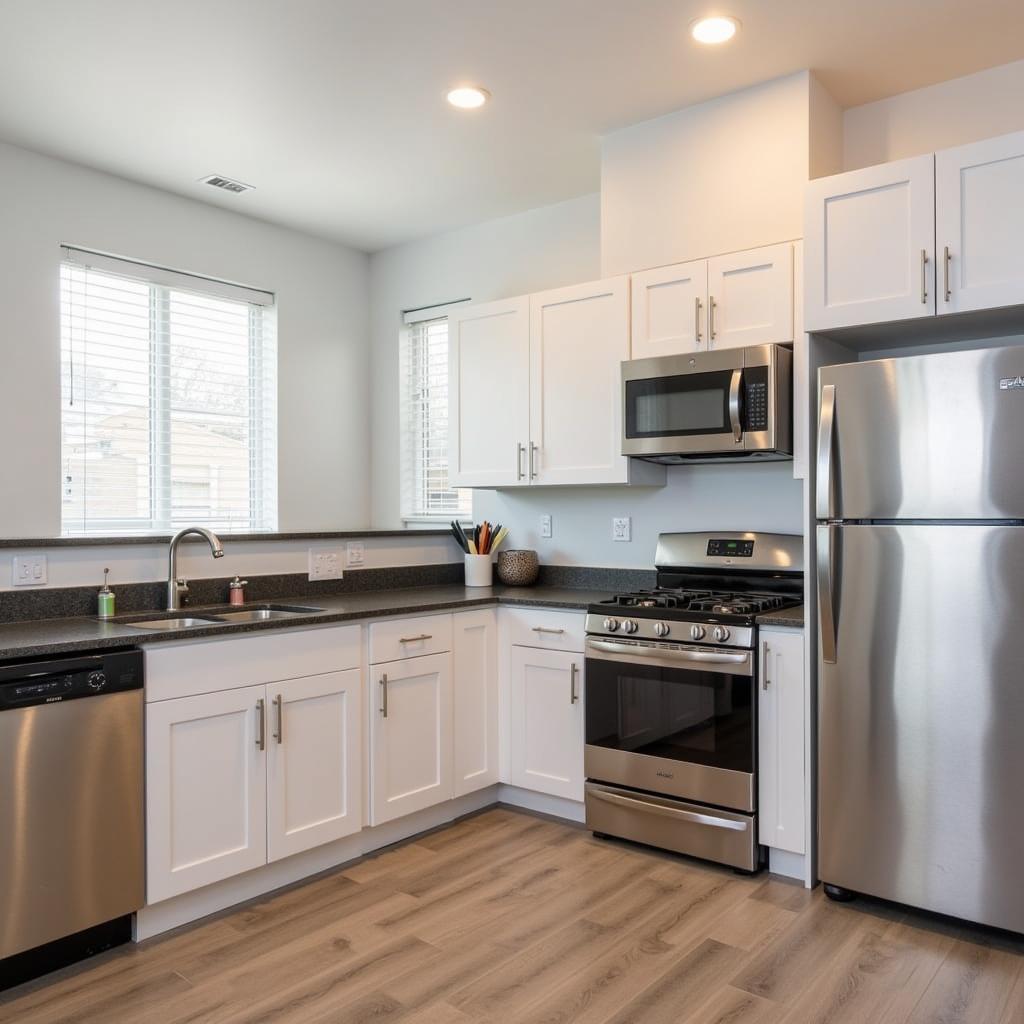 Modern Kitchen in a Riverdale Georgia Homestay Suite