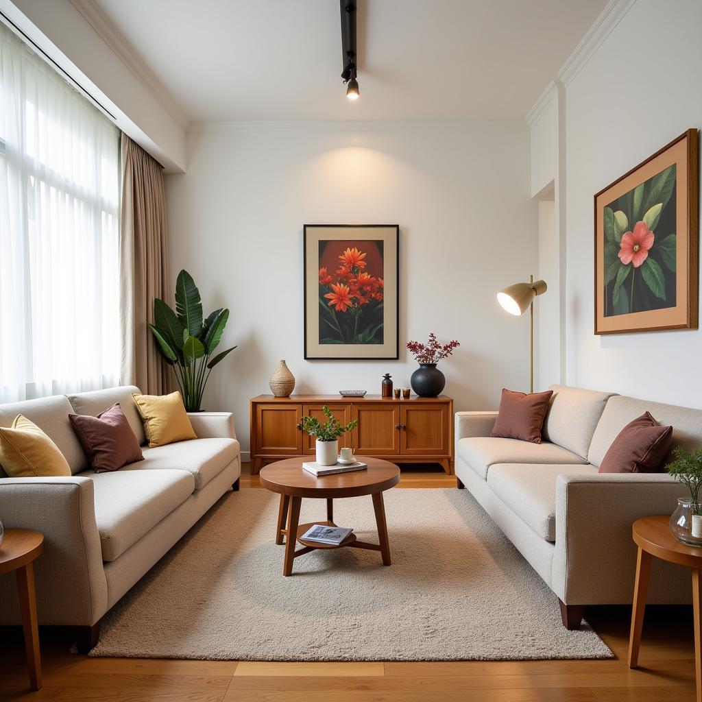 Cozy living room in a Taipei homestay