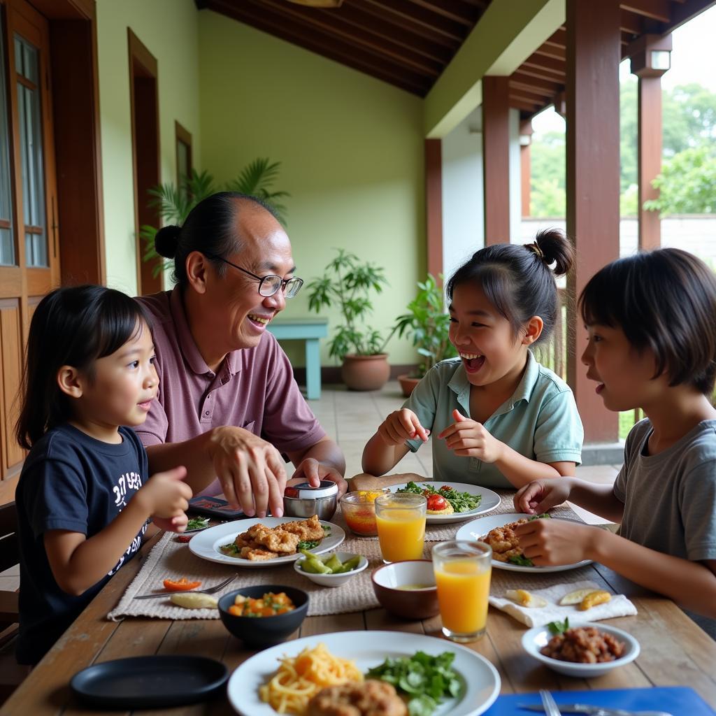 Family Interaction at a Taman Bukit Cheng Homestay