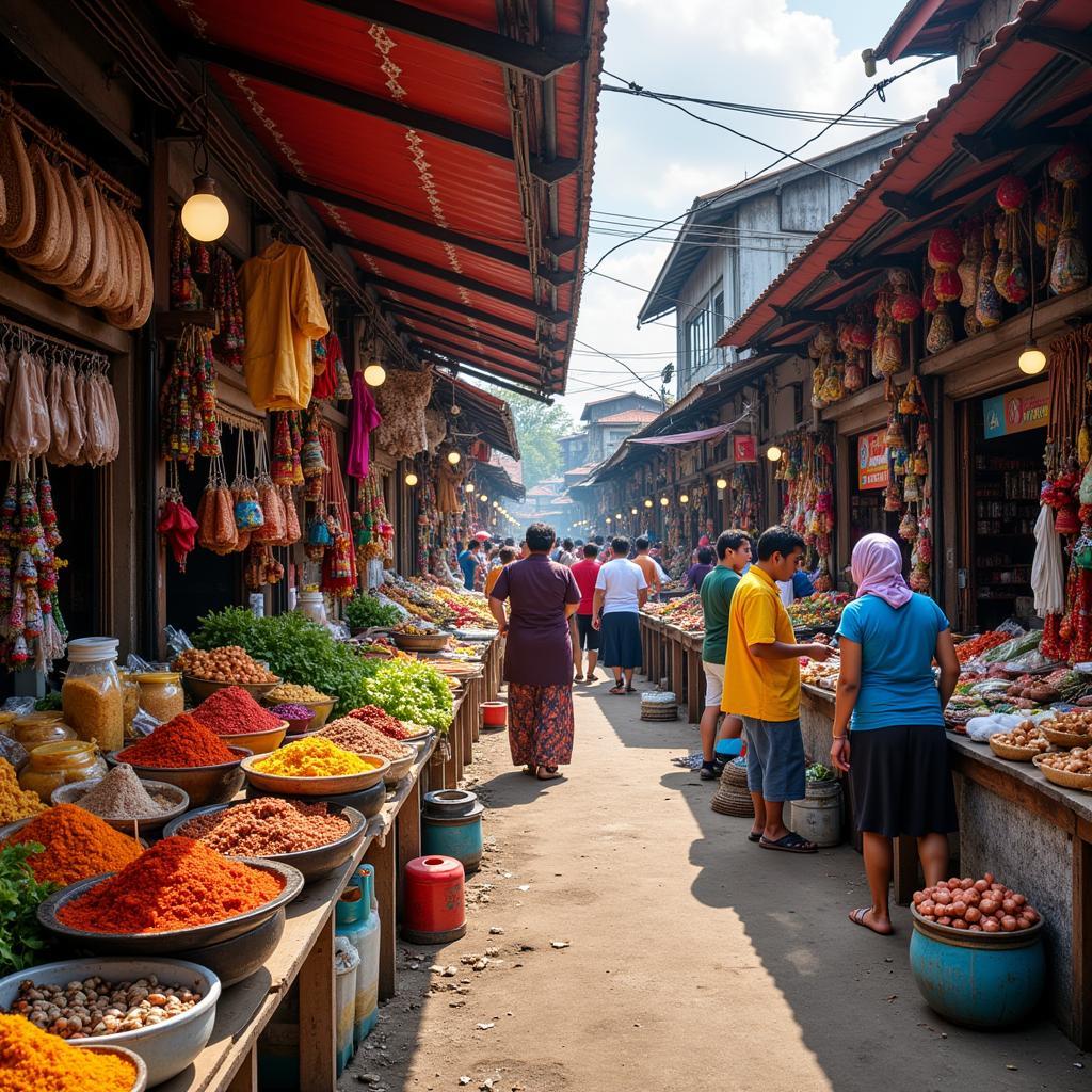 Exploring a local market near Taman Mahsuri Jitra