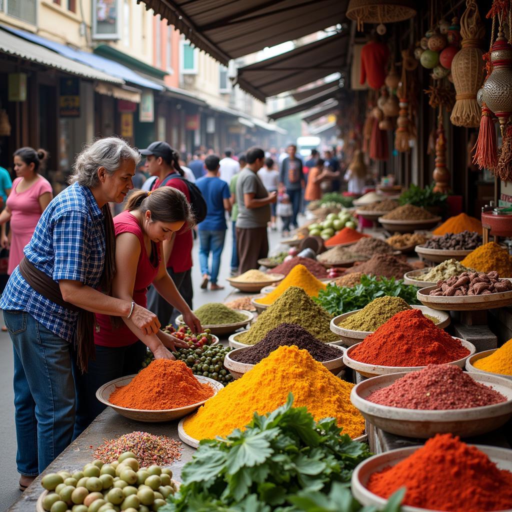 Exploring a Vibrant Thai Village Market