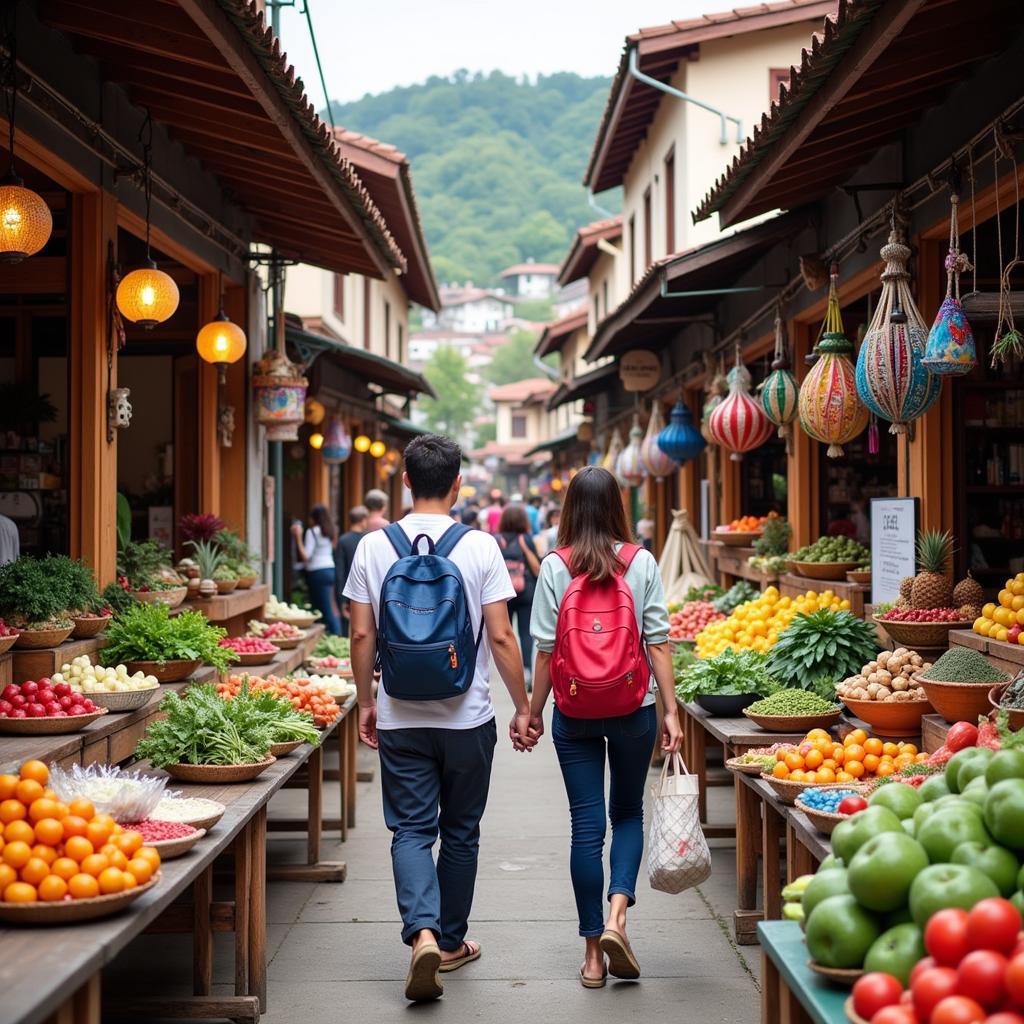 Visiting the local market with Homestay Thuy Duong host