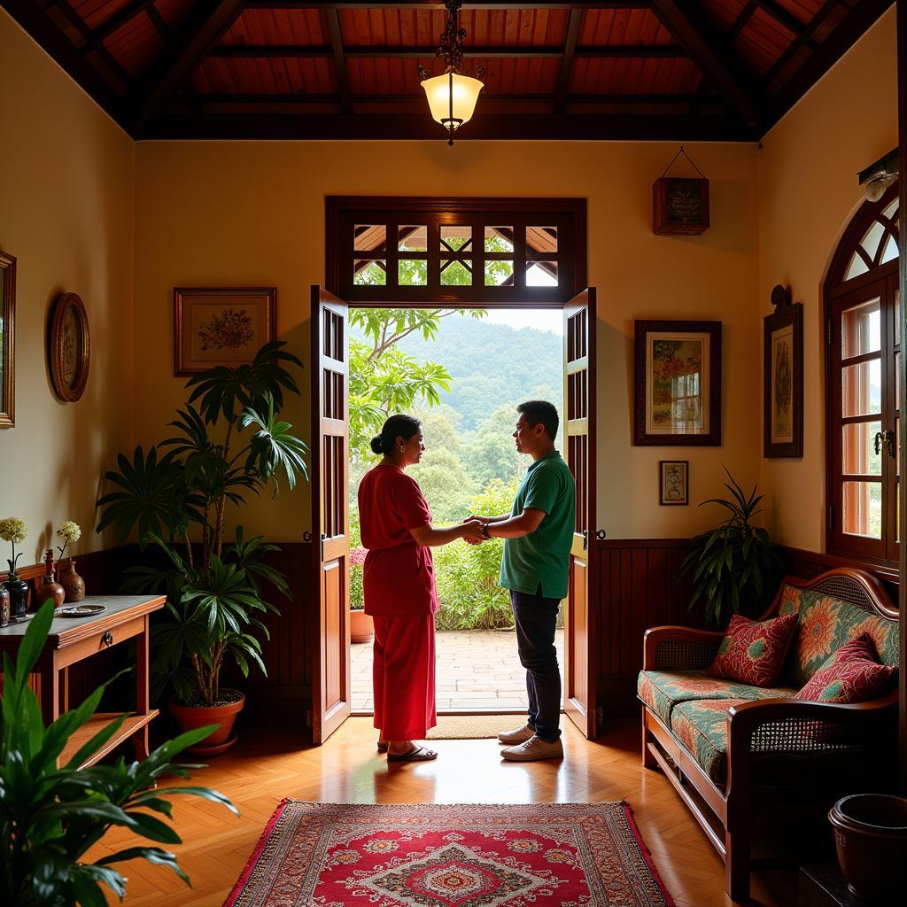 Malaysian Family Welcoming Guests at a Homestay in Ulu Kinta