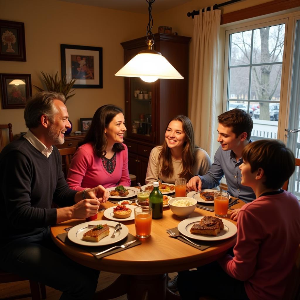 Winnipeg Homestay Family Dinner