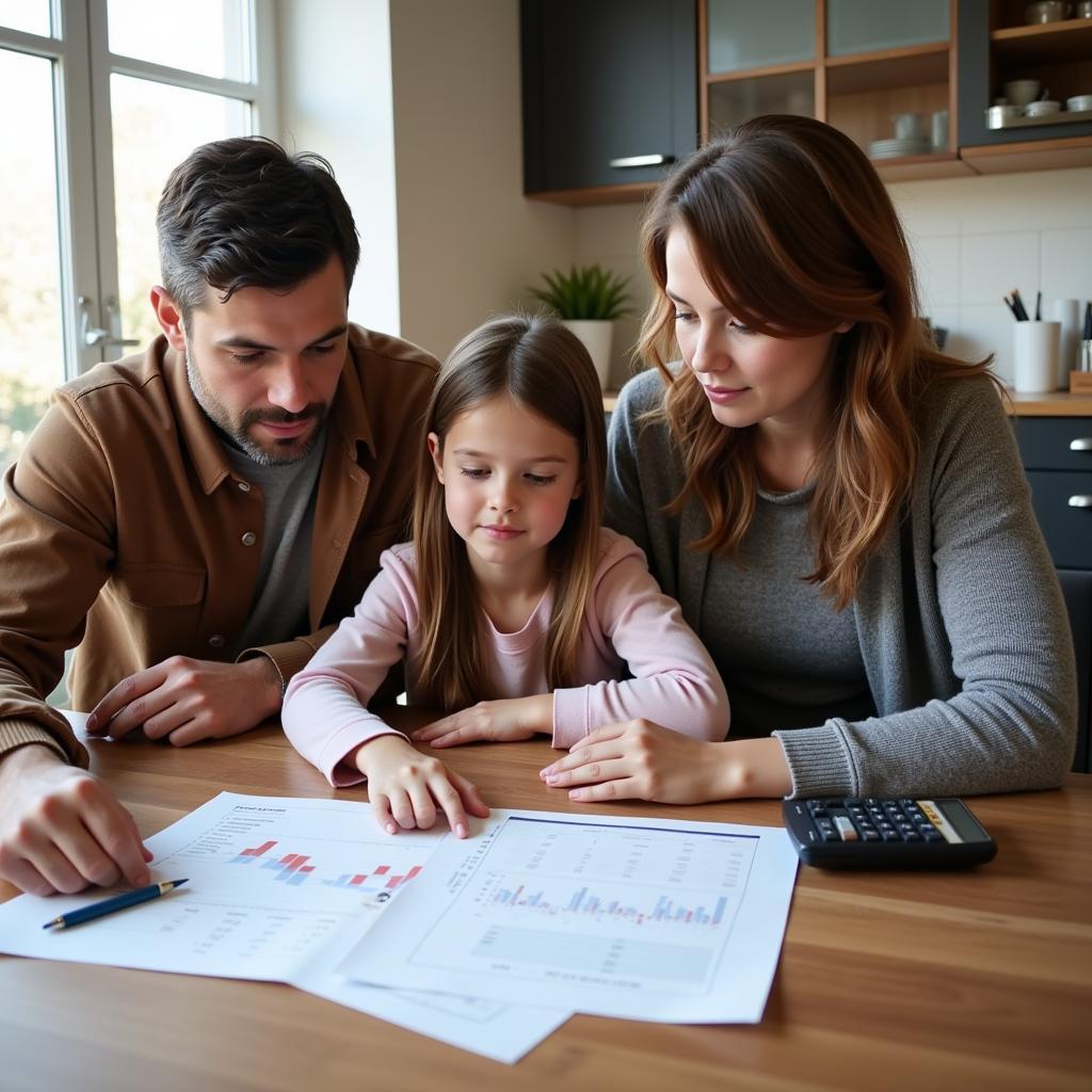 Host Family Reviewing Finances