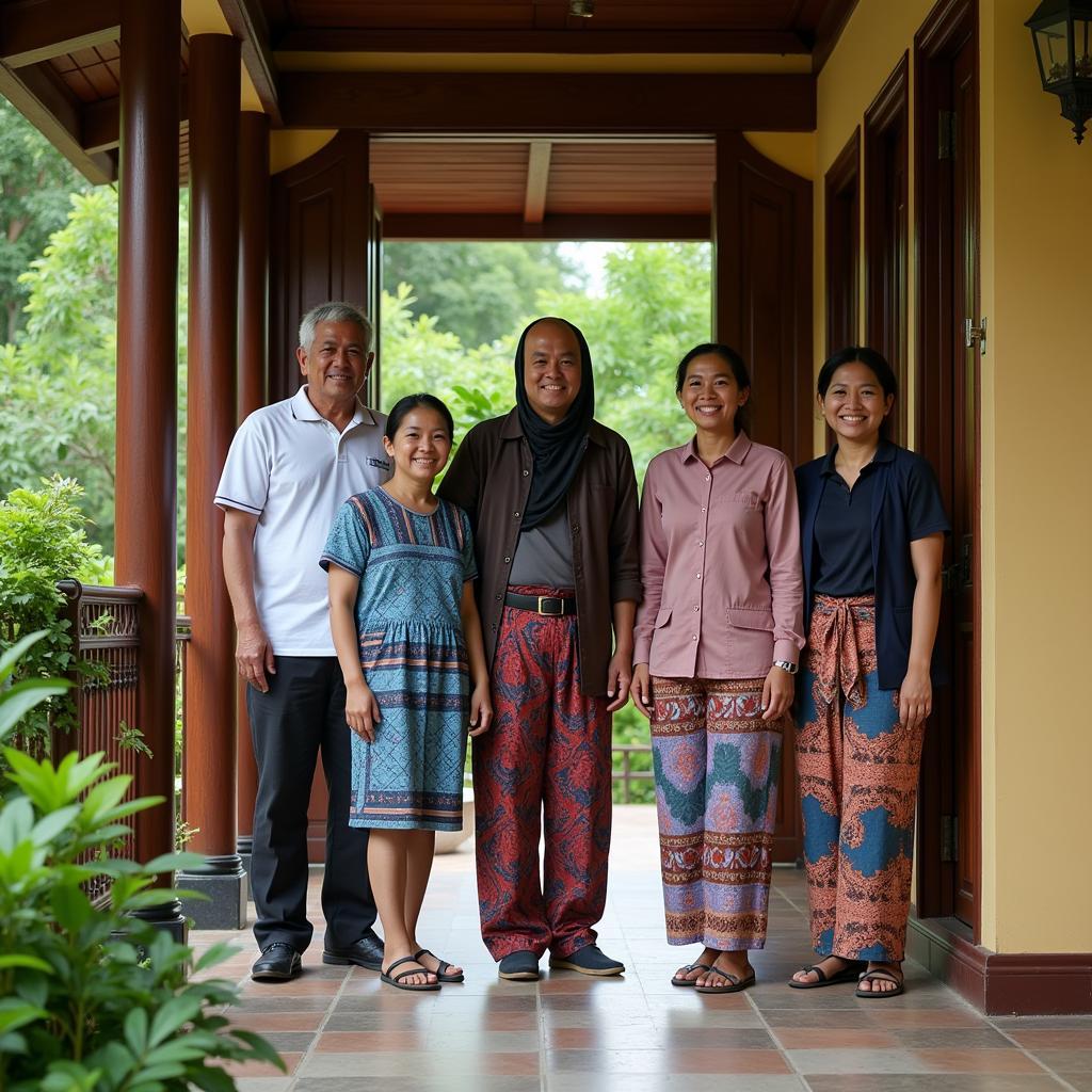 Malaysian Family Welcoming Guests to Their Homestay in Kaki Bukit Larut