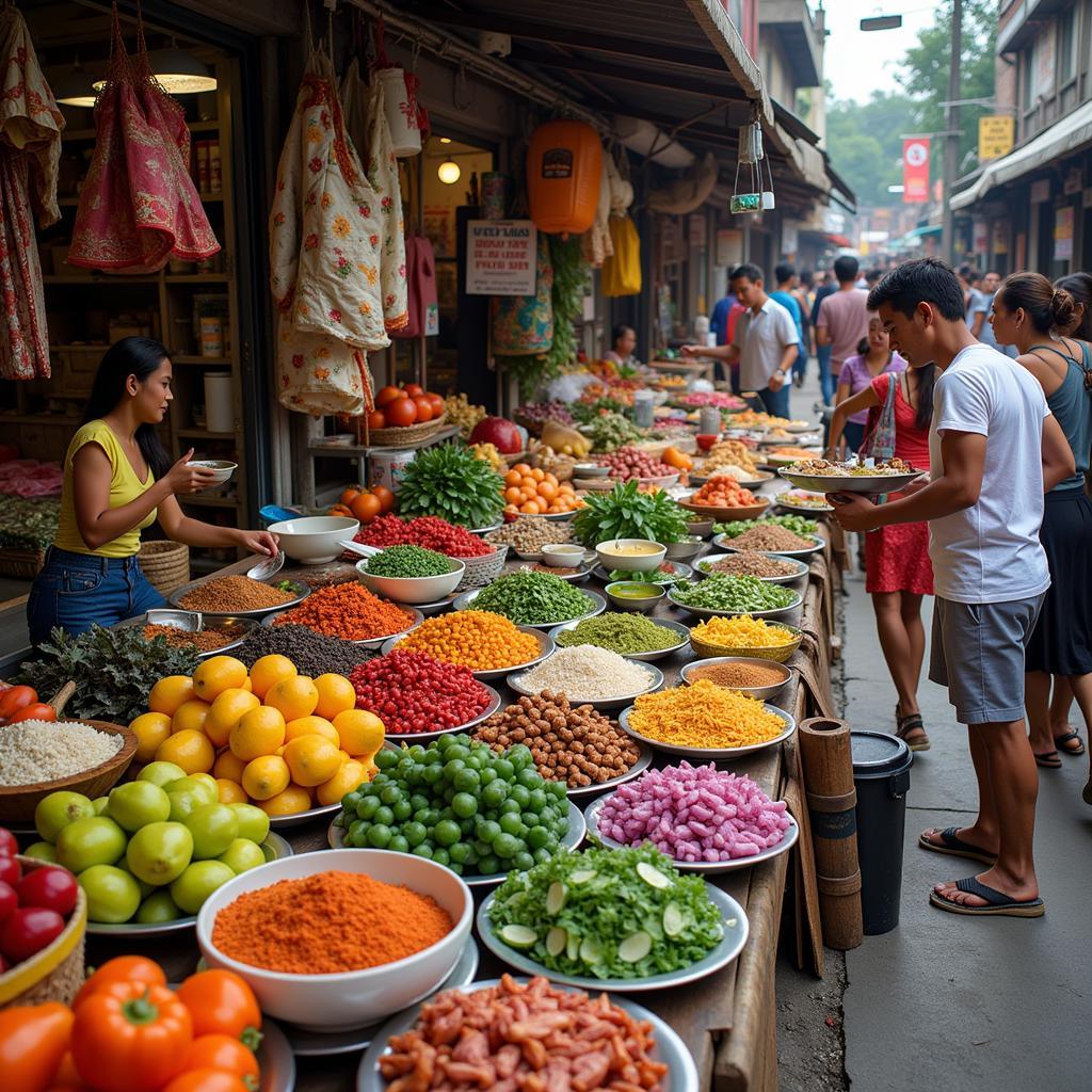 Vibrant Local Market in Kampung Baru