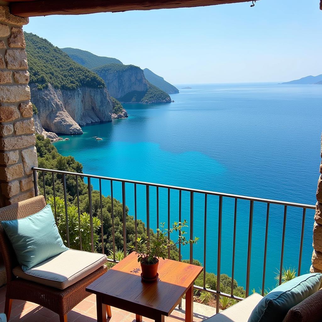 Coastal view from a Kefalonia homestay