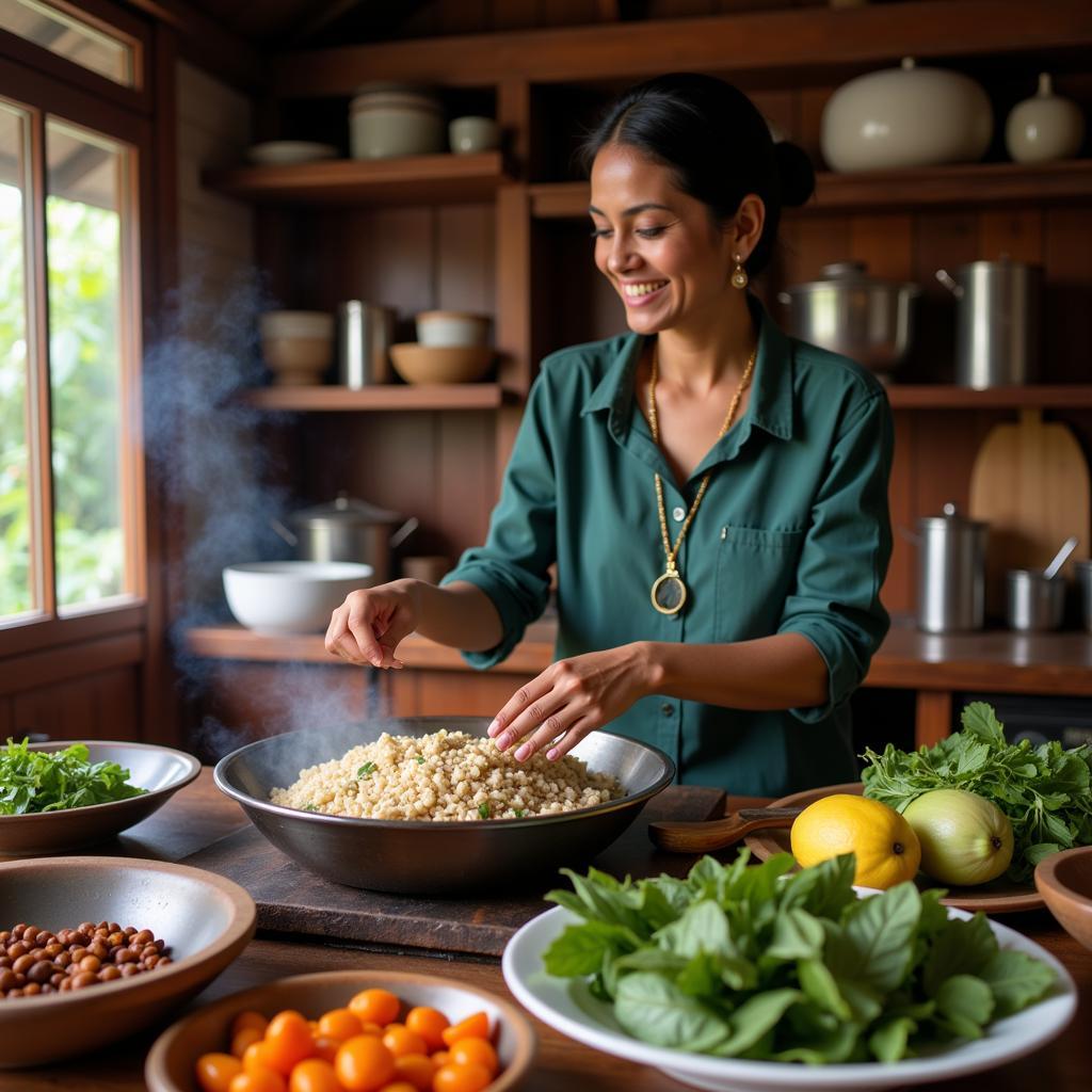 Kerala Cooking Demonstration at Glenora Homestay