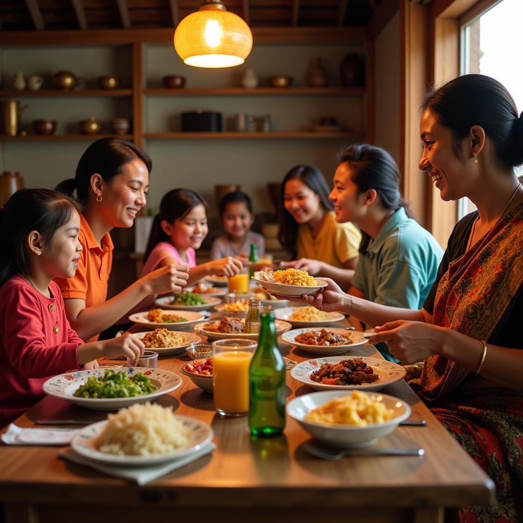 Sharing a Meal with a Keralan Family