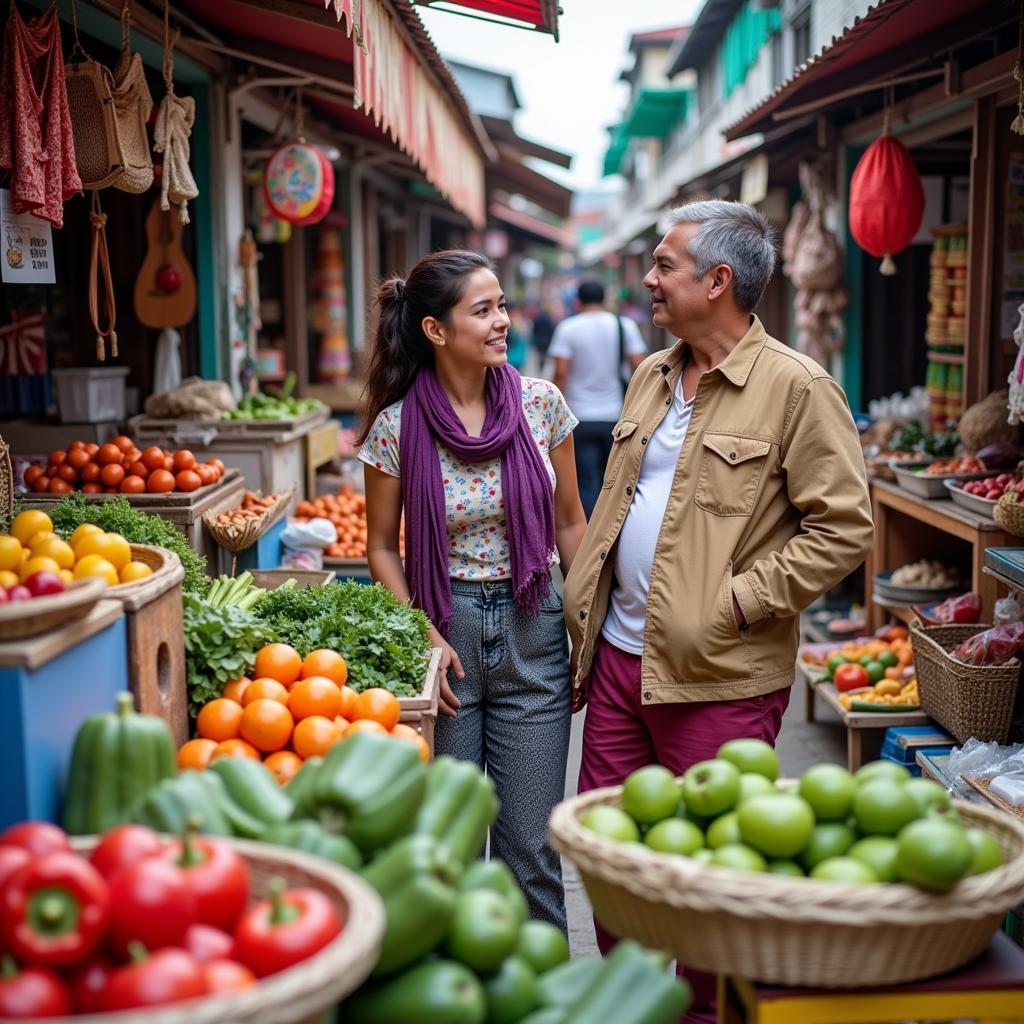 Exploring the Local Market with Your Homestay Host