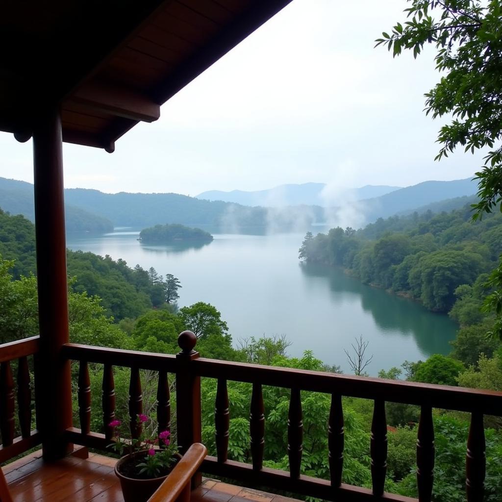 Scenic view from a homestay near Kodaikanal Lake