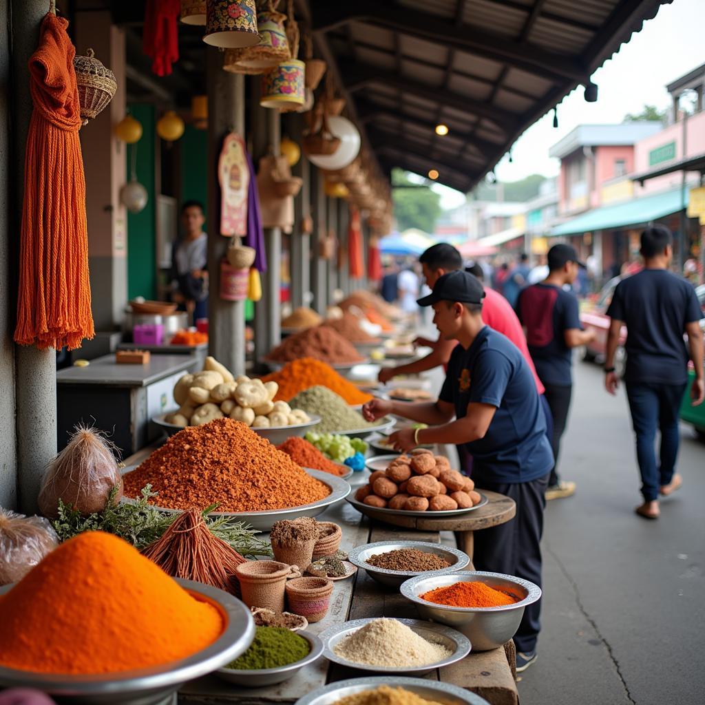 Bustling Kota Bharu Central Market