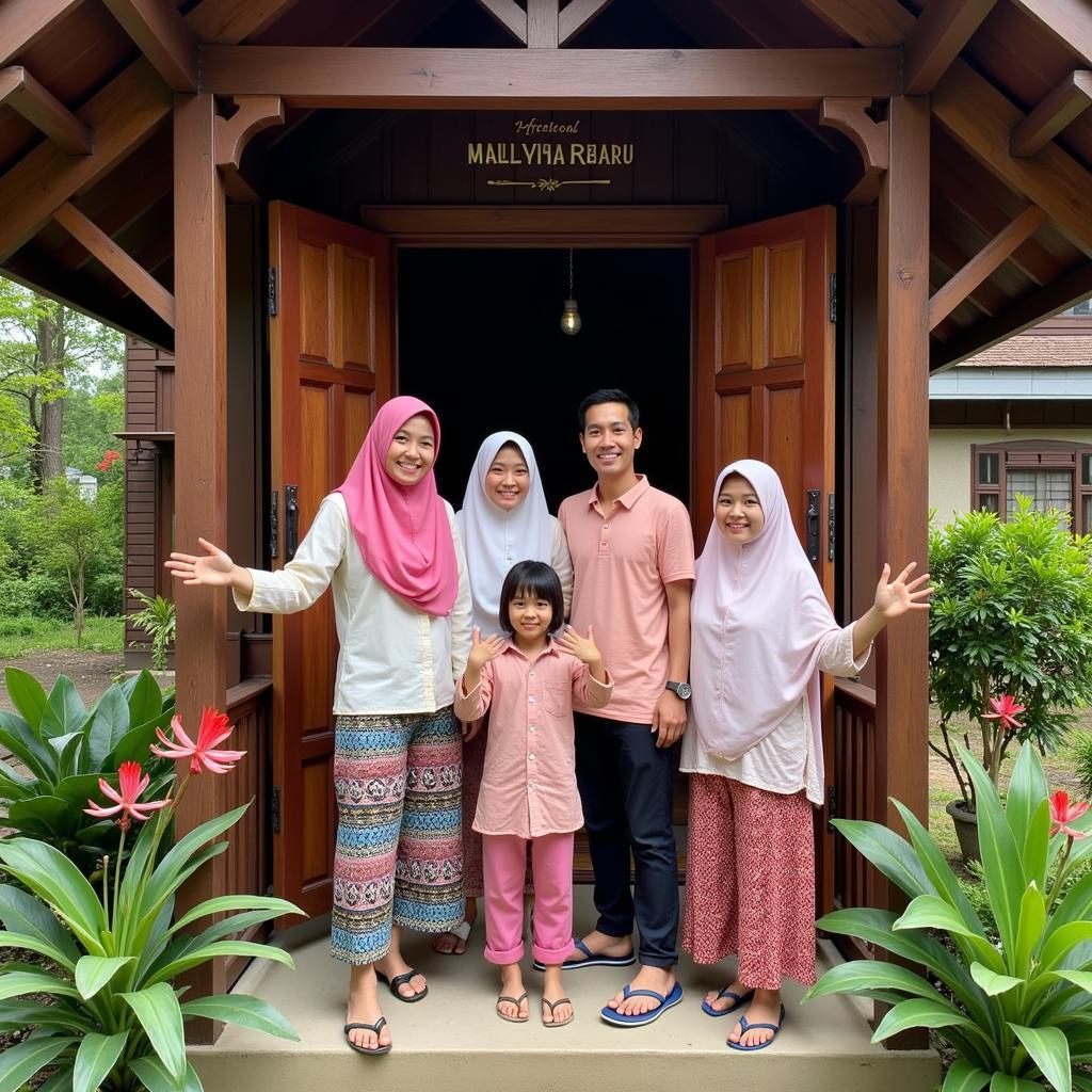 Malaysian Family Welcoming Guests to their Homestay in Kuala Kubu Bharu