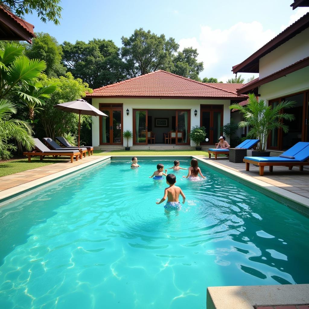 Luxurious homestay in Kuala Terengganu with a private swimming pool, perfect for a family getaway.