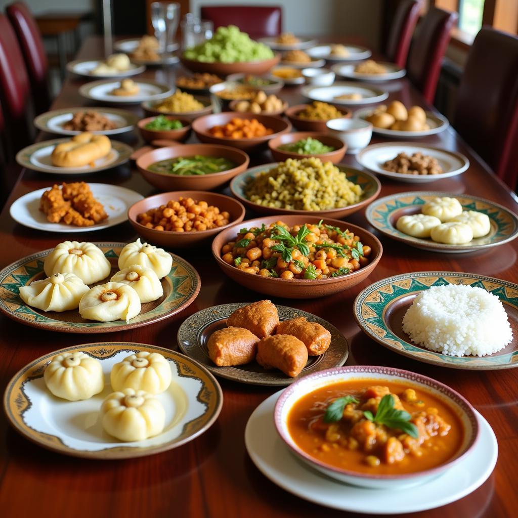 Enjoying a traditional Coorg meal at a homestay in Kushalnagar