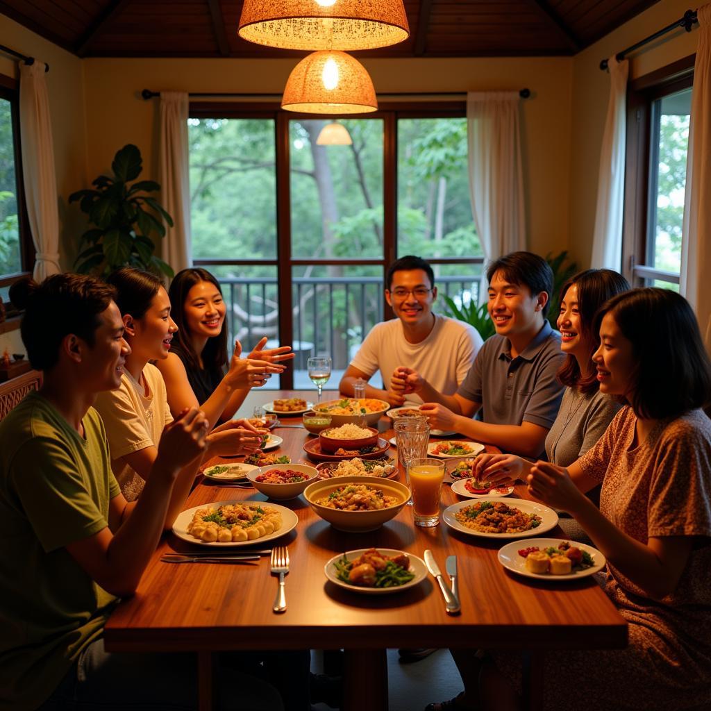 Labuan Homestay Family Dinner