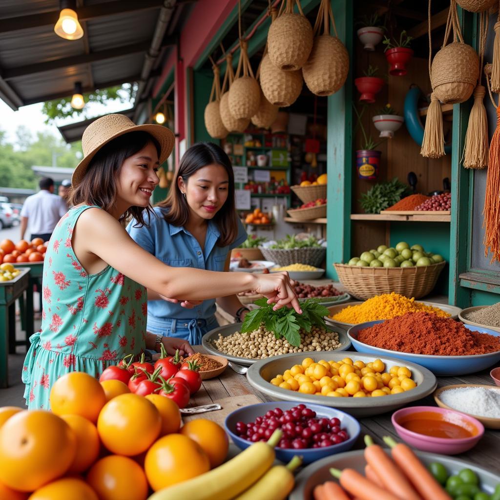 Visiting a local market with your homestay host in Langkawi