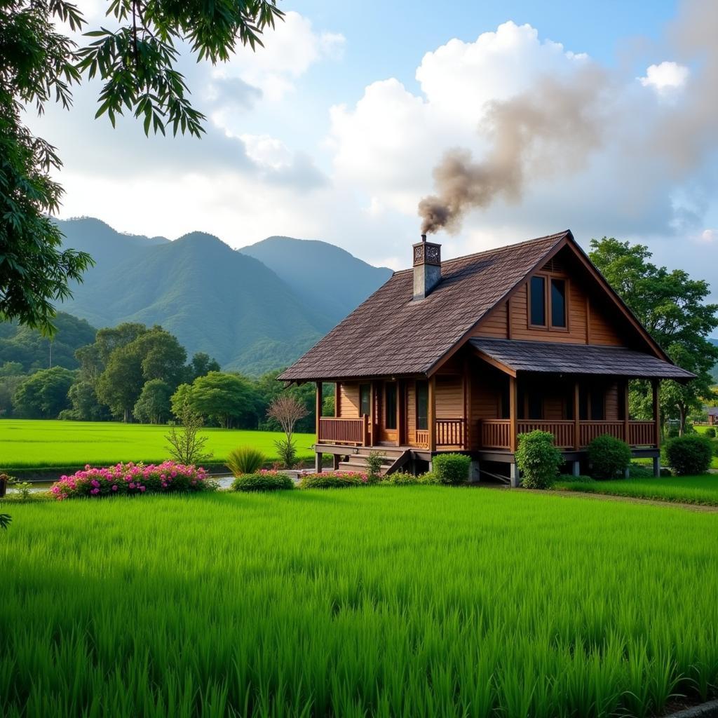 Tranquil village homestay in Langkawi with stunning rice paddy views