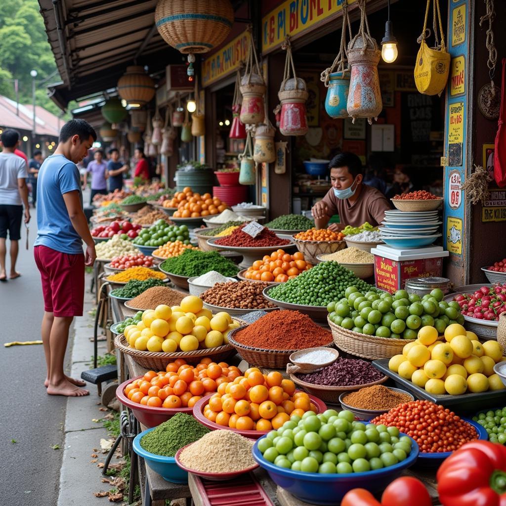 Vibrant Local Market near Batu Caves