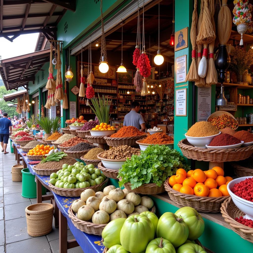 Exploring the local market near a Cenang homestay